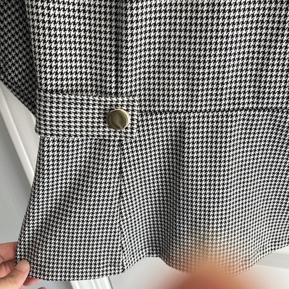H&M new with tags houndstooth print 3/4 sleeve shirt - Picture 4 of 10